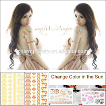 2016 New Design Sexy Body Tattoo Sticker Changing Colour in The Sun BS-8028